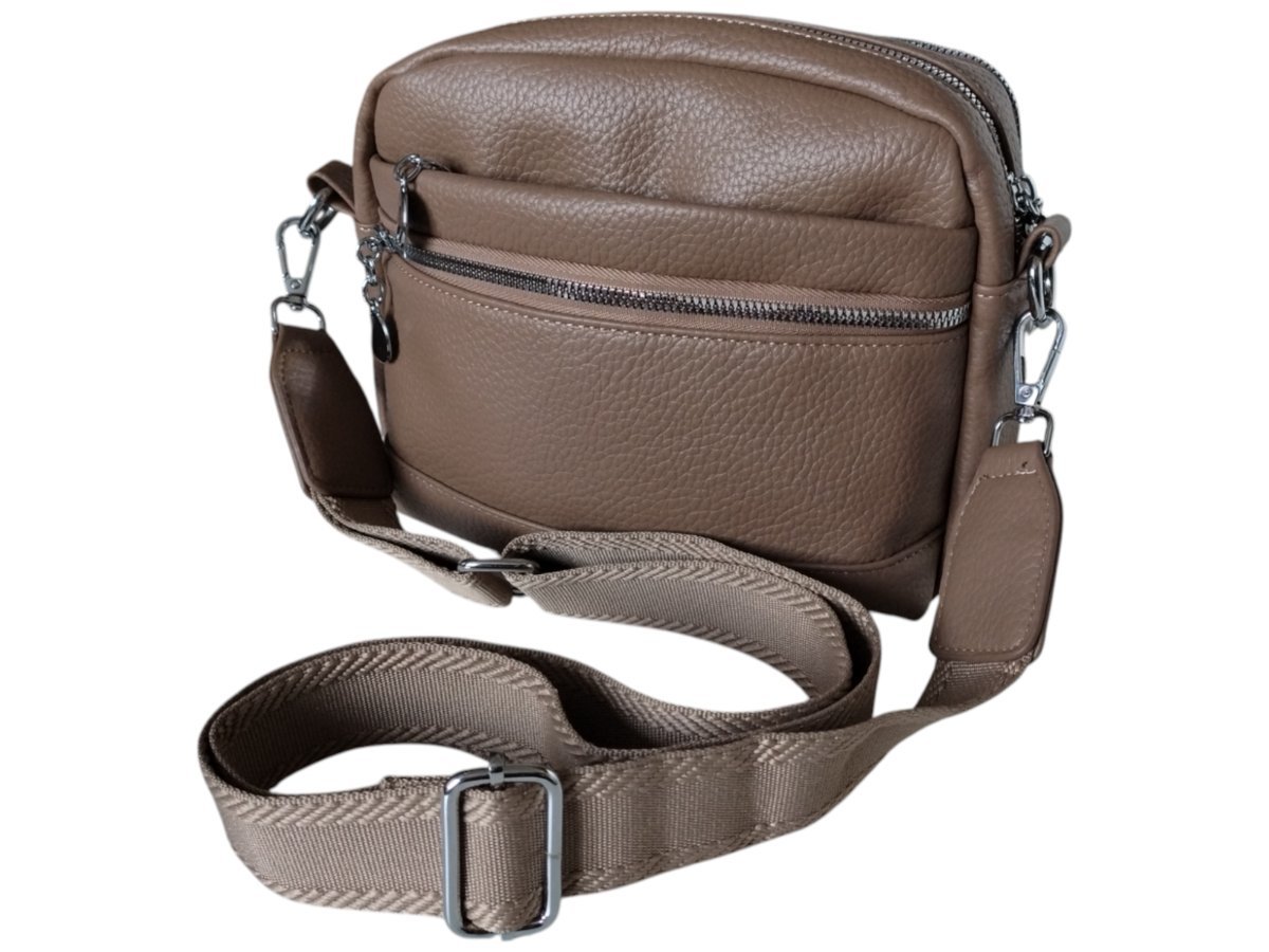 Torebka Damska, Miejska Mała Listonoszka Na Ramię, Kolor Brązowy