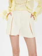 Spodenki damskie - TWINSET Szorty materiałowe 241TT2103 Beżowy Loose Fit - miniaturka - grafika 1