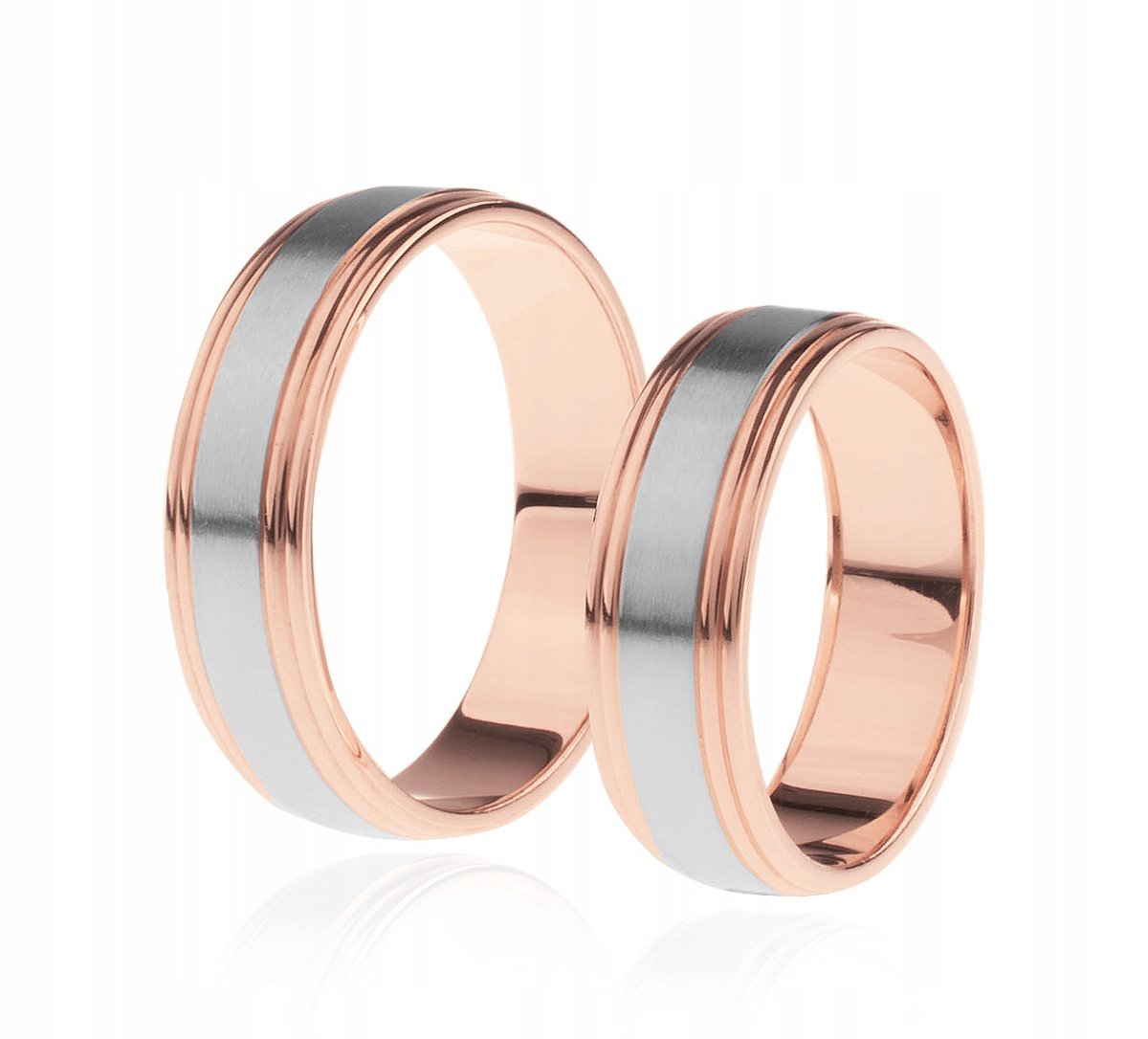 PIĘKNE ZŁOTE OBRĄCZKI RODOWANE 585