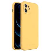 Etui i futerały do telefonów - Wozinsky Color Case silikonowe elastyczne wytrzymałe etui iPhone XS / iPhone X żółty - miniaturka - grafika 1