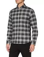Koszule męskie - BRAX Męska koszula w stylu Harold Hiflex Easy Care Uni Slim Fit, czarny, M - miniaturka - grafika 1