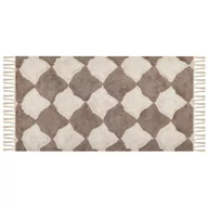 Dywany - Dywan bawełniany 80 x 150 cm brązowy z beżowym SINOP - miniaturka - grafika 1