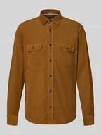 Koszule męskie - Koszula sztruksowa o kroju regular fit z kołnierzykiem typu kent - miniaturka - grafika 1