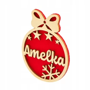 Bombka Drewniana Z Imieniem Na Choinkę Na Prezent - Bombki - miniaturka - grafika 1