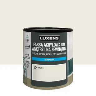 Emalia akrylowa jednowarstowa 0.5 l Cream 5 Matowa Luxens - Emalie - miniaturka - grafika 1