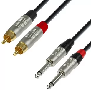 Adam Hall Cables K4 TPC 0090 - Kabel audio REAN 2 x cinch męskie - 2 x jack mono 6,3 mm, 0,9 m - Inne akcesoria muzyczne - miniaturka - grafika 1