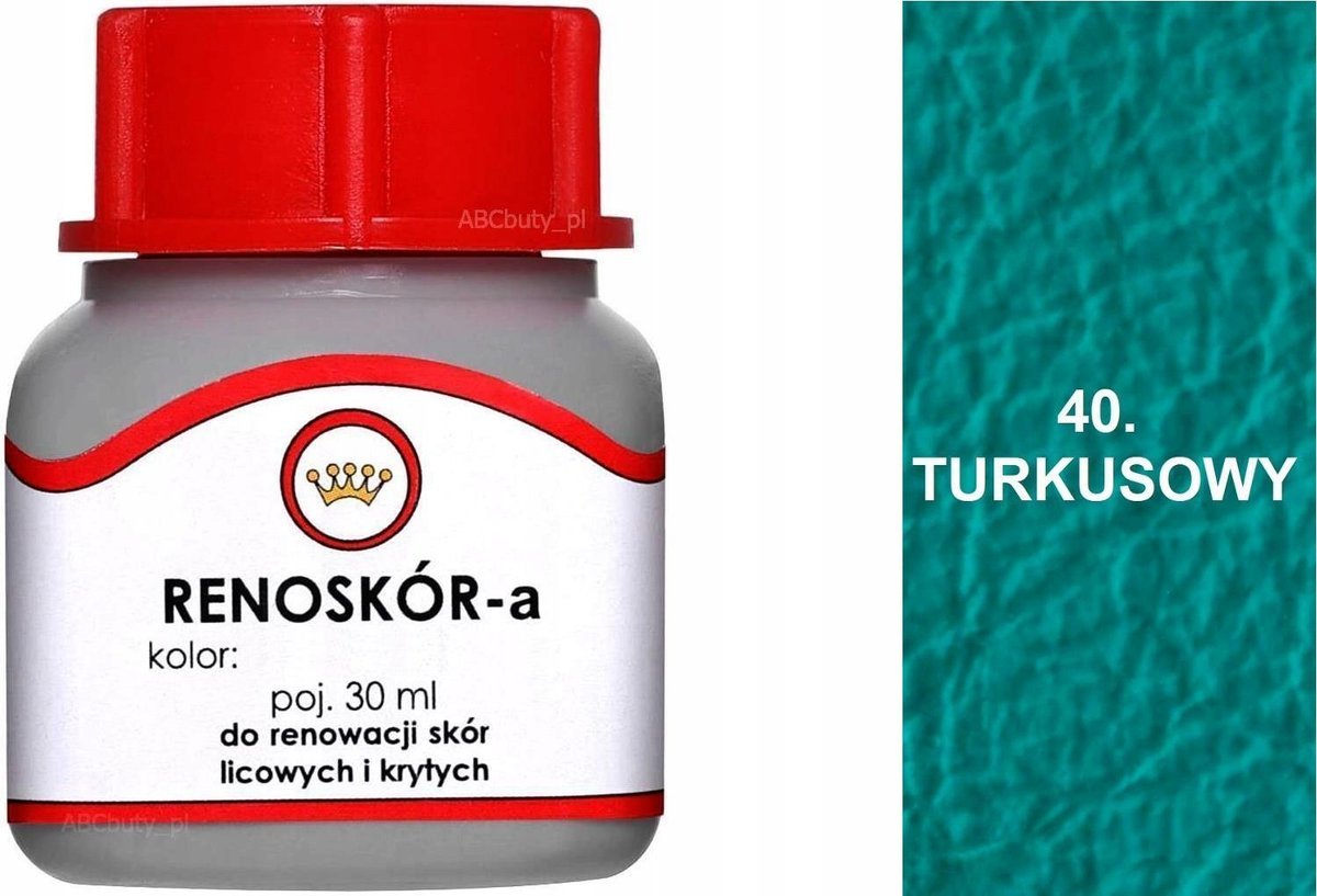 G10-01 TURKUSOWY 40 RENOSKÓR FARBA DO BUTÓW WILBRA DO SKÓRY LICOWEJ LAKIER