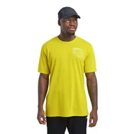 Koszulki męskie - Męska koszulka z krótkim rękawem Jack Wolfskin VONNAN GRAPHIC T M EXPLORE chartreuse - XL - miniaturka - grafika 1