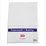 Prześcieradła - Prześcieradło bawełniane bez gumki 140x200 noris białe - miniaturka - grafika 1