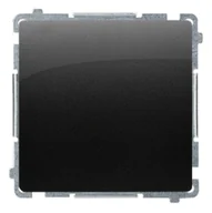Wyłączniki światła i elektryczne - Wyłącznik krzyżowy bez piktogramu BASIC - czarny mat - miniaturka - grafika 1