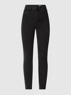 Spodnie damskie - Jeansy z wysokim stanem o kroju super skinny fit z dodatkiem streczu - miniaturka - grafika 1
