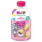 Desery dla dzieci - Hipp Good Morning Mus owocowy jabłka jagody banany z musli i jogurtem po 1. roku 120 g Bio - jedzenie - miniaturka - grafika 1