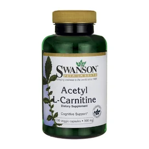 Swanson Acetyl L-Karnityny (ALC) 500mg - (100 kap) - Układ nerwowy - miniaturka - grafika 1