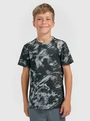 Koszulki dla chłopców - 4F T-shirt sportowy szybkoschnący chłopięcy - multikolor 158/164 (12-14 lat) - miniaturka - grafika 1