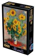 Puzzle - D-Toys Puzzle 1000 Claude Monet, Bukiet słoneczników - - miniaturka - grafika 1