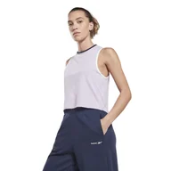 Koszulki i topy damskie - Damska koszulka bez rękawów REEBOK RIE TANK HT6260 – Fioletowy - miniaturka - grafika 1