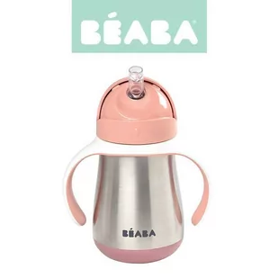 Beaba Butelka kubek niekapek stalowa ze słomką 250 ml - Akcesoria do karmienia - miniaturka - grafika 1