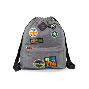 Patio WOREK PLECAK URBAN BADGES GREY COOLPACK 2019 B73052 - Worki na buty - miniaturka - grafika 1