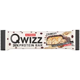 NUTREND Qwizz 35% Protein Bar 60g BATON BIAŁKOWY Cookies and Cream - Aminokwasy - miniaturka - grafika 1