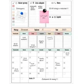 Planery - Samoprzylepny Planer Tablica magnetyczna suchościeralna Kalendarz na ścianę - miniaturka - grafika 1