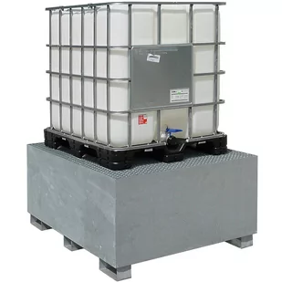 Wanna wychwytowa do zbiornika IBC paletopojemnika MAUZER 1000L - ocynkowana - Beczki - miniaturka - grafika 1