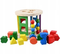Sortery dla dzieci - Sorter Drewniana Układanka Edukacyjna Kształty Kolory - miniaturka - grafika 1
