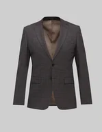 Marynarki męskie - marynarka do zestawu tolmezzo brąz slim fit - miniaturka - grafika 1