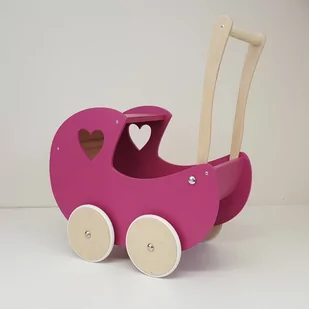WÓZEK DLA LALEK budka malinowa z wyciętym serduszkiem - Wózki dla lalek - miniaturka - grafika 1