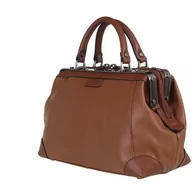 Walizki - Kuferek podróżny skórzany Torba lekarska KATANA - brąz - miniaturka - grafika 1