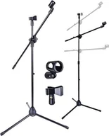 Akcesoria do komputerów stacjonarnych - OEM NN M2 statyw mikrofonowy podwójny łamany na 2 mikrofony - miniaturka - grafika 1