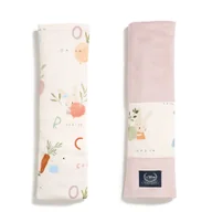 Akcesoria do fotelików - LA MILLOU OCHRANIACZE NA PASY- ABC FRUITS - SMOKE ROSE VELVET - miniaturka - grafika 1