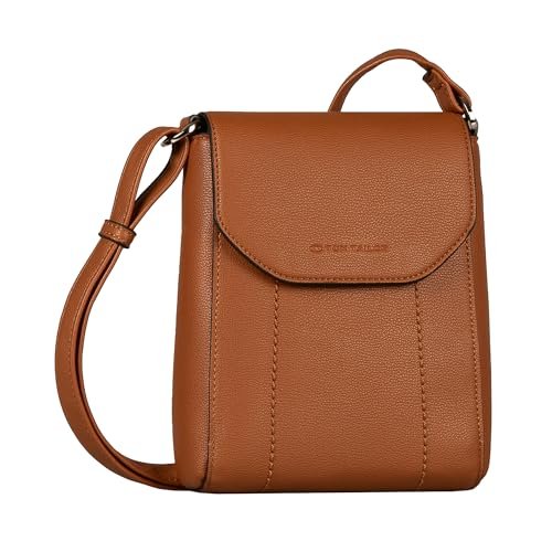 TOM TAILOR Damska torebka z klapką Ammi Cognac Brown, brązowy (cognac)