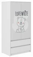 Szafy i szafki dla dzieci - Szafa dziecięca B-9 BIAŁY MISIU - miniaturka - grafika 1