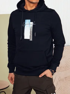 Bluza męska z kapturem granatowa Dstreet BX5727-L - Bluzy męskie - miniaturka - grafika 1