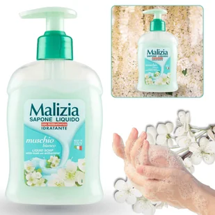 Malizia, Orzeźwiające mydło w płynie, z pompką, Białe Piżmo, 1000ml - Mydła - miniaturka - grafika 1