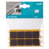 Zawiasy, okucia i inne akcesoria - Podkladki filcowe 20 x 20 mm przyklejane brązowe 16 szt. suki - miniaturka - grafika 1