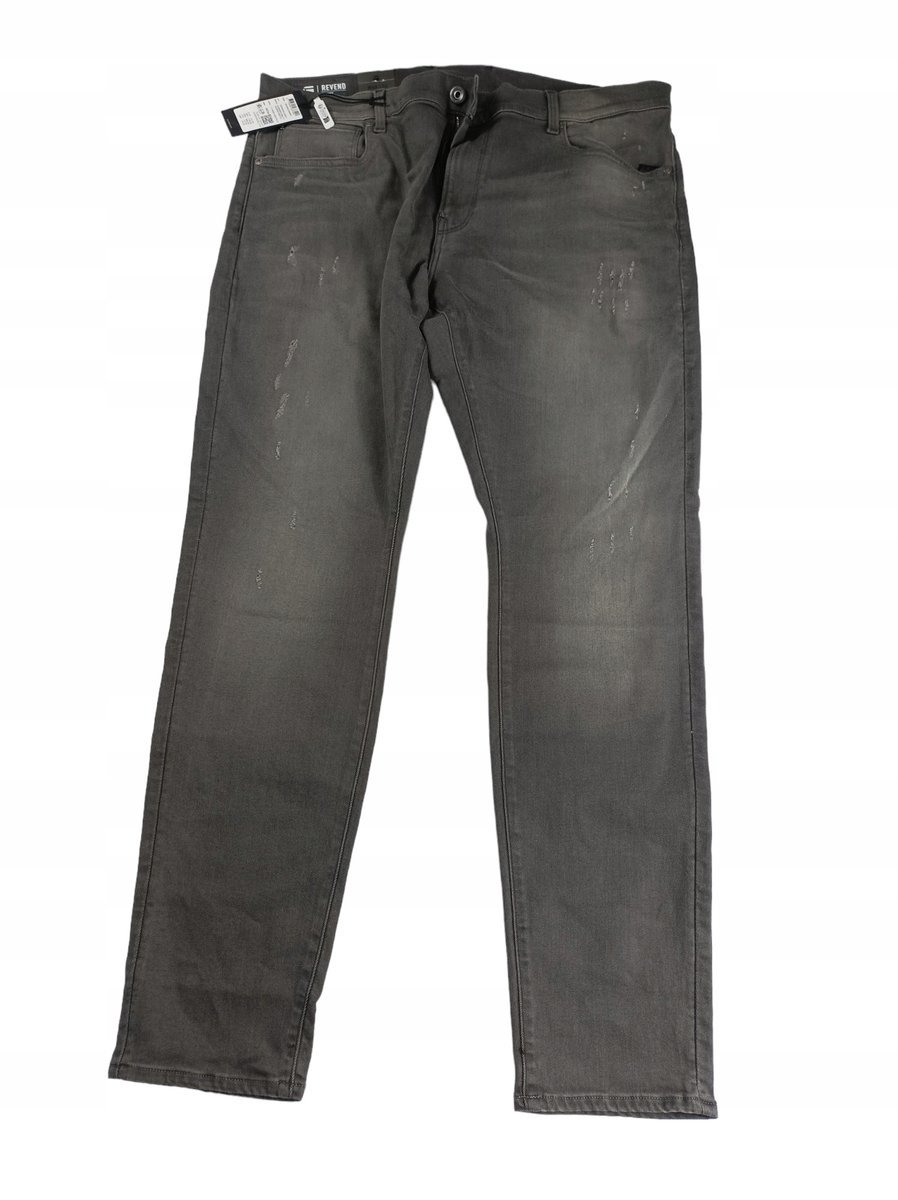 G-STAR RAW Revend Skinny, spodnie jeansowe męskie, r.40/34, szare