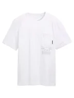 Koszulki męskie - Tom Tailor Koszulka w kolorze białym - miniaturka - grafika 1