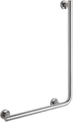 Półki łazienkowe - Poręcz łazienkowa kątowa lewa uchwyt oporowy ścienny stal szlachetna szczotkowana STELLA 26.042 - miniaturka - grafika 1