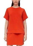 Bluzy damskie - s.Oliver bluza damska krótki rękaw, Orange, 44 - miniaturka - grafika 1
