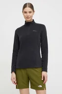 Bluzy damskie - Jack Wolfskin bluza sportowa Taunus kolor czarny gładka - miniaturka - grafika 1