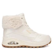 Botki damskie - Botki Skechers Uno Rugged 167821/OFWT Biały - miniaturka - grafika 1