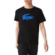Koszulki sportowe męskie - Koszulka Lacoste Sport 3D Print Crocodile Breathable Jersey TH2042-985 - czarna - miniaturka - grafika 1