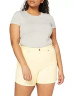 Spodenki damskie - Wrangler Damskie szorty jeansowe dla mamy, Żółty kamień, 52 - miniaturka - grafika 1