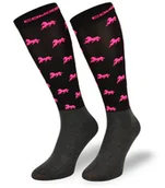 Skarpetki damskie - Podkolanówki jeździeckie SPJM, czarne w konie, 31/34 - miniaturka - grafika 1