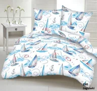 Pościel - Poszewka z kory 40x40 198 żaglówki kotwice marynarska A817 - miniaturka - grafika 1