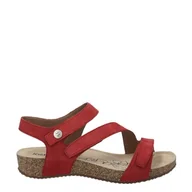 Sandały damskie - Sandały damskie Josef Seibel TONGA 25 skórzane czerwony 78519 380 564 - miniaturka - grafika 1