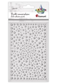 Perełki samoprzylepne okrągłe białe 325szt - Zabawki kreatywne - miniaturka - grafika 1