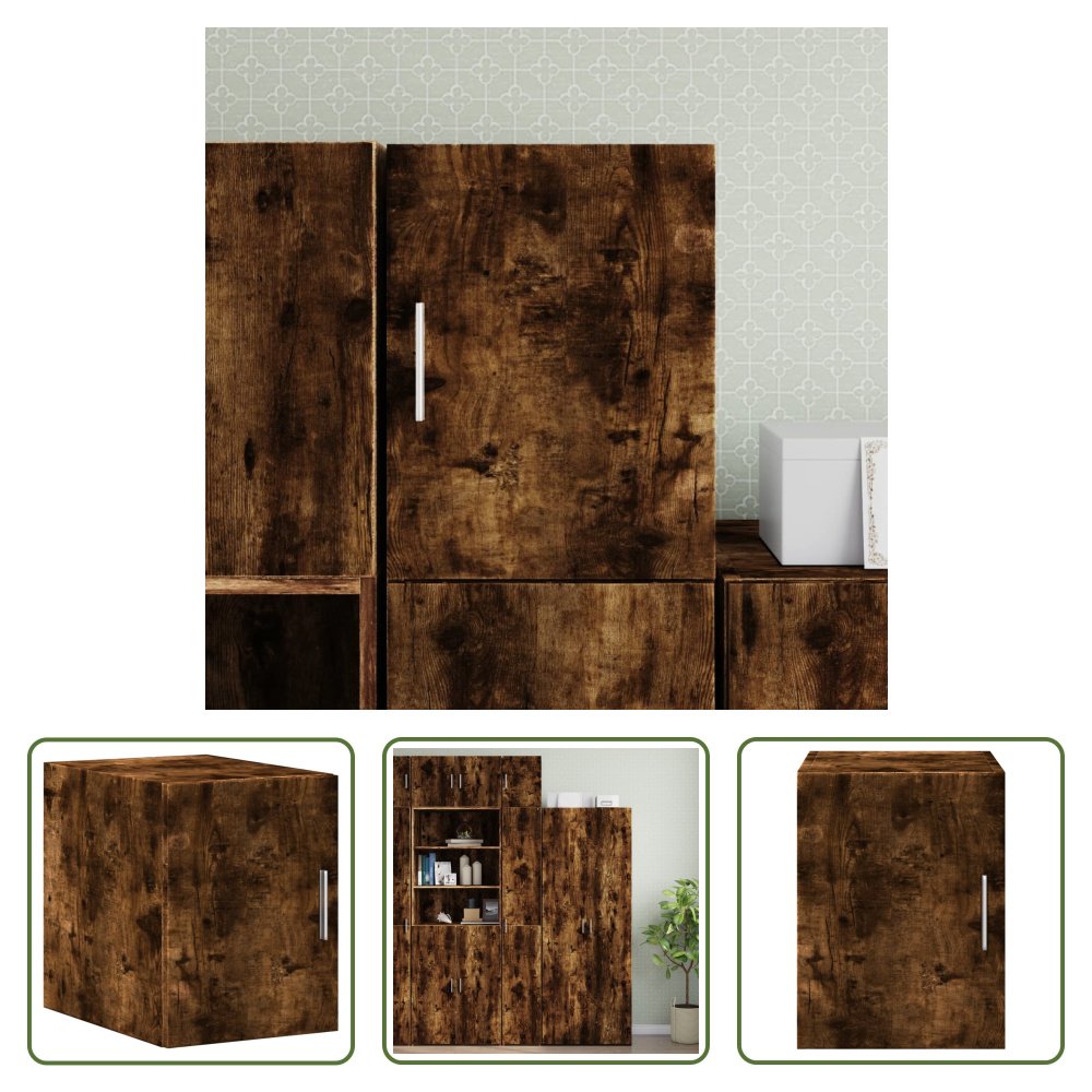 The Living Store szafka ścienna dąb wędzony 30x42,5x40 cm materiał drewnopochodny