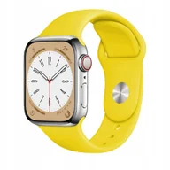 Akcesoria do smartwatchy - PASEK do Zegarka APPLE WATCH GUMOWY 42/44/45mm ŻÓŁTY - miniaturka - grafika 1
